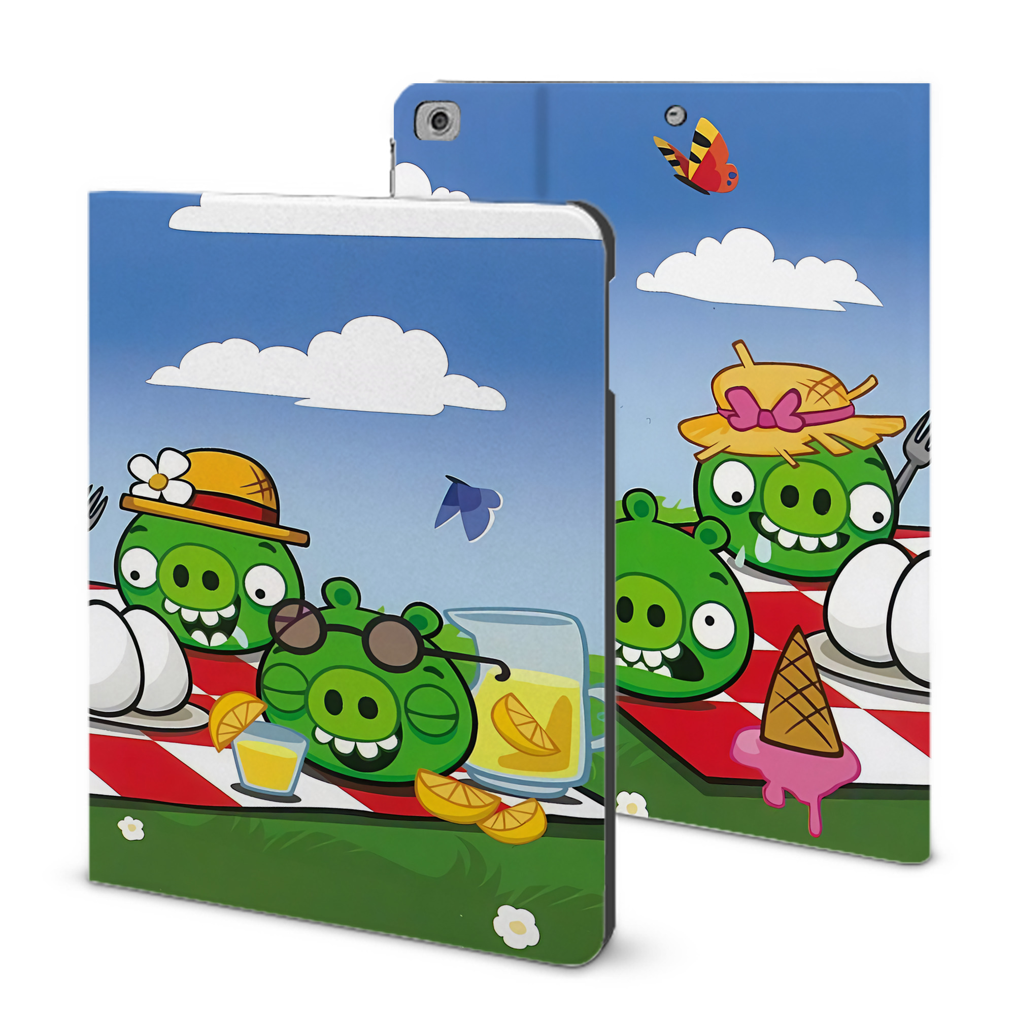 （画像用） Angry Birds アングリーバード IPad ケース ブック型 PUレザー TPU 耐衝撃 軽量 薄型 ペン収納なし 全面保護 IPad 各モデル対応